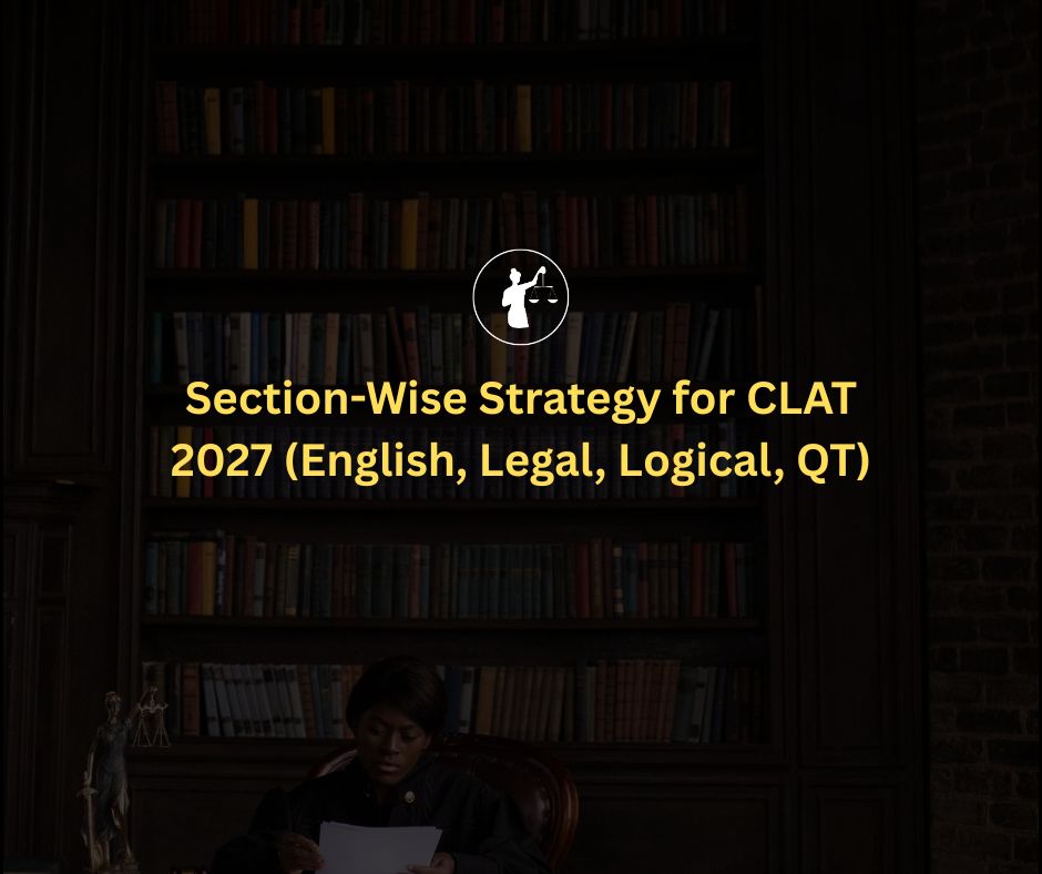 Section-Wise Strategy for CLAT 2027: English, Legal, Logical, QT